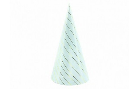 Καπελάκια Party Stripes, light blue, 21cm