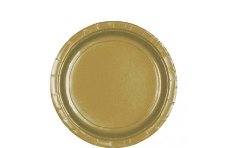 Πιάτα χάρτινα Χρυσά /8 τεμ (22.8 cm)