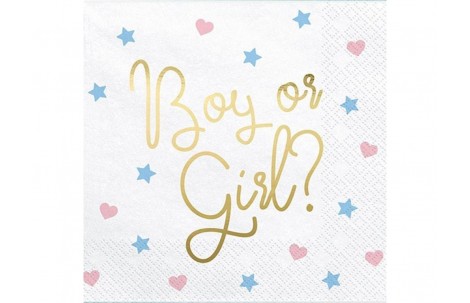 Χαρτοπετσέτες Boy or Girl (33x33 cm.)