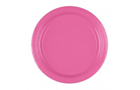 Πιάτα χάρτινα φαγητού 23εκ Bright Pink /8 τεμ