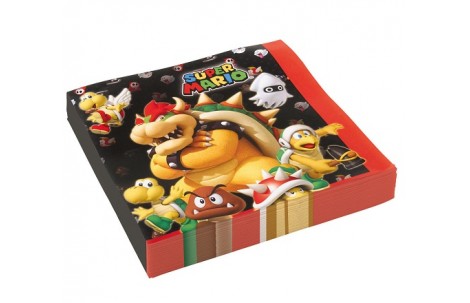 Χαρτοπετσέτες φαγητού Super Mario 33 cm /20 τμχ