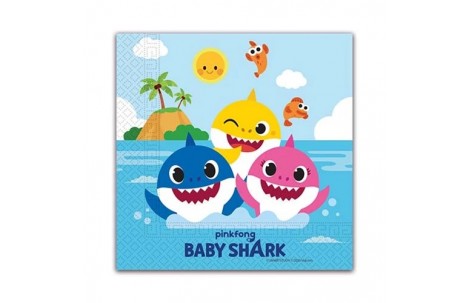 Χαρτοπετσέτες Φαγητού Baby Shark (20 τμχ)